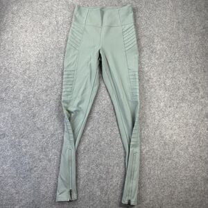 Athleta Pants Womens XS Green Delancey Moto Tight Leggings Highrise Zipper Ankle